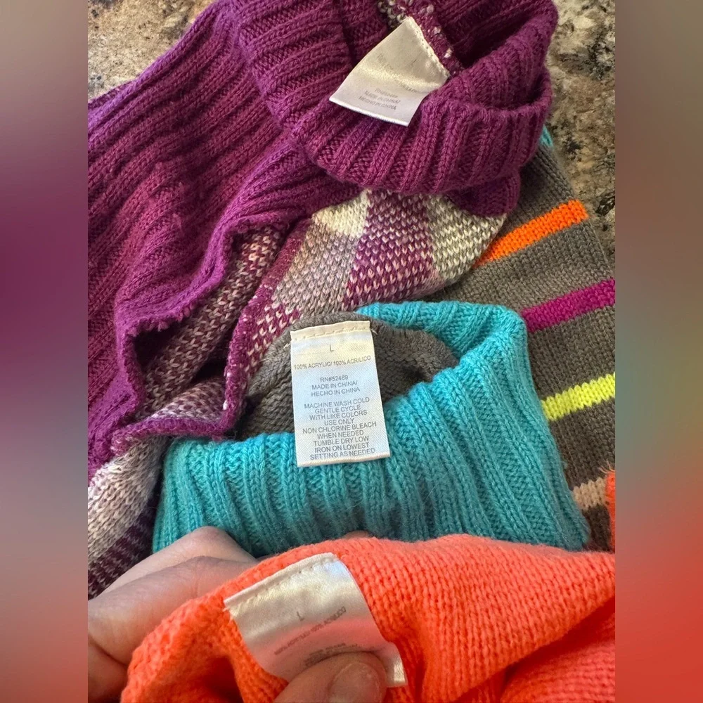 Colorful Knit Dog Sweaters